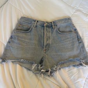 Agolde High Waisted Denim Shorts